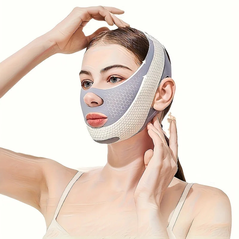 SWANS V-Shape Face Lifting Sleep Band – Jawline Contour Wrap Facial Contouring Wrap SWANS