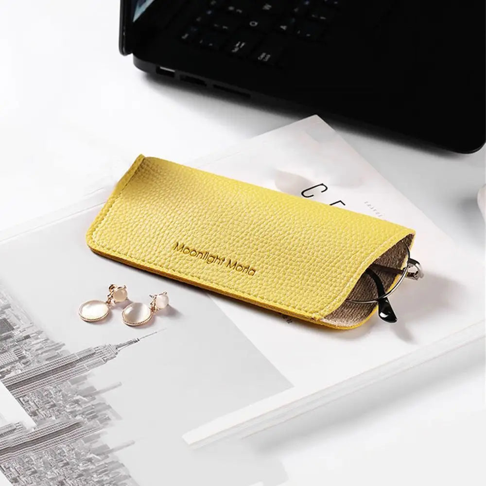 Soft PU Leather Glasses Case – Unisex Eyewear Pouch Bag Eyewear Case SWANS