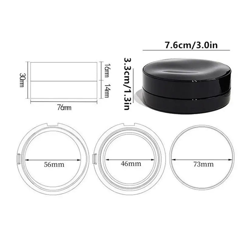 Empty Air Cushion Puff Box – Portable Makeup Case & Mirror Makeup Compact Case SWANS
