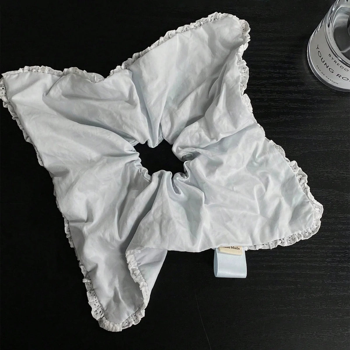 Women's Light Blue Hair Scrunchie – Korean Minimalist Style Hair Scrunchie SWANS Square