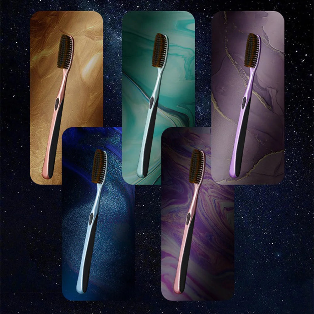 SWANS Large Head Soft Bristle Toothbrush U-Shaped 5-Pack Manual Toothbrush SWANS