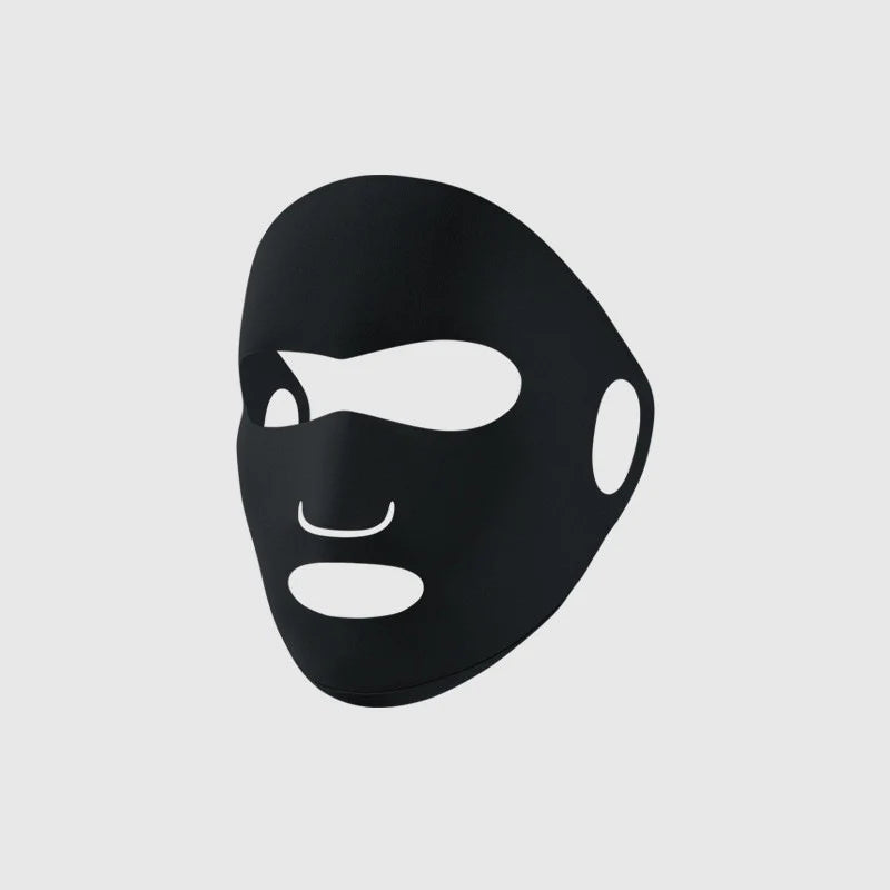 UPF 50+ Ice Silk Full Face Sun Mask – Cycling & Outdoor Sports UV Sun Face Mask SWANS Black One Size
