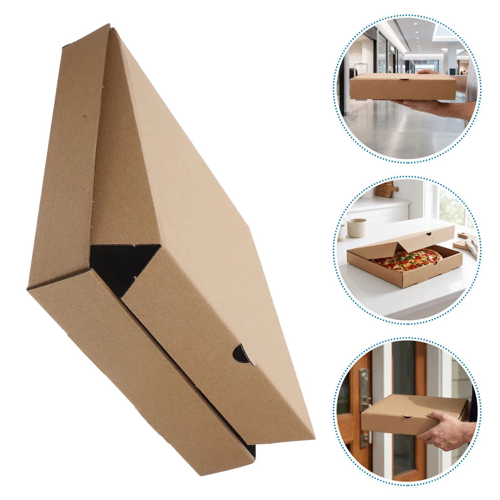 20-Pack Kraft Paper Pizza Boxes – Flatbread & Bakery Takeout Pizza Takeout Boxes SWANS Default Title