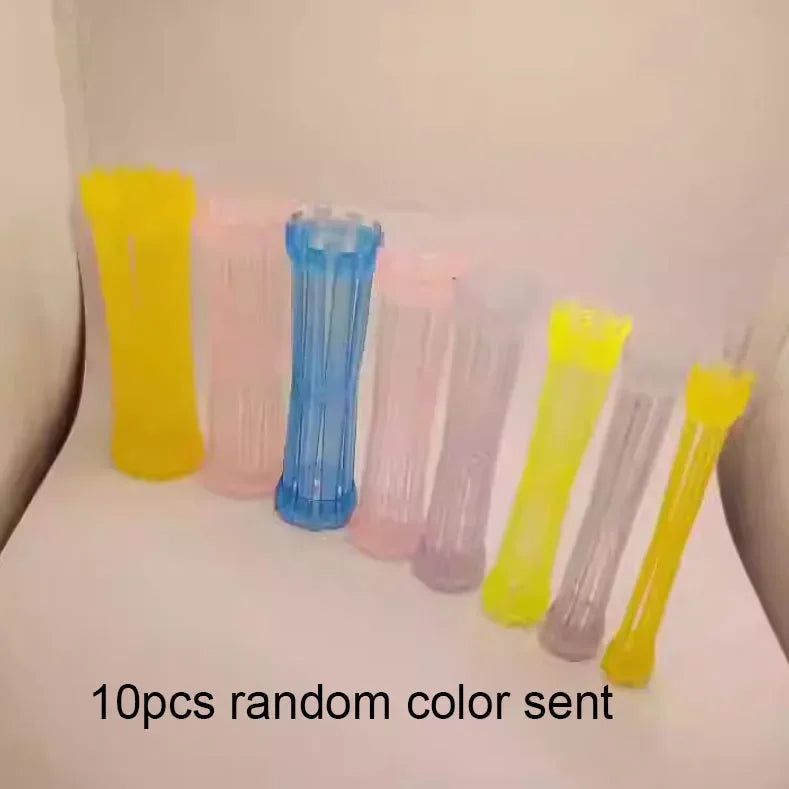 10-Pack Clear Perm Rods – Heatless Hair Rollers for Curls Hair Perm Rods SWANS 8.4x2.1 random color