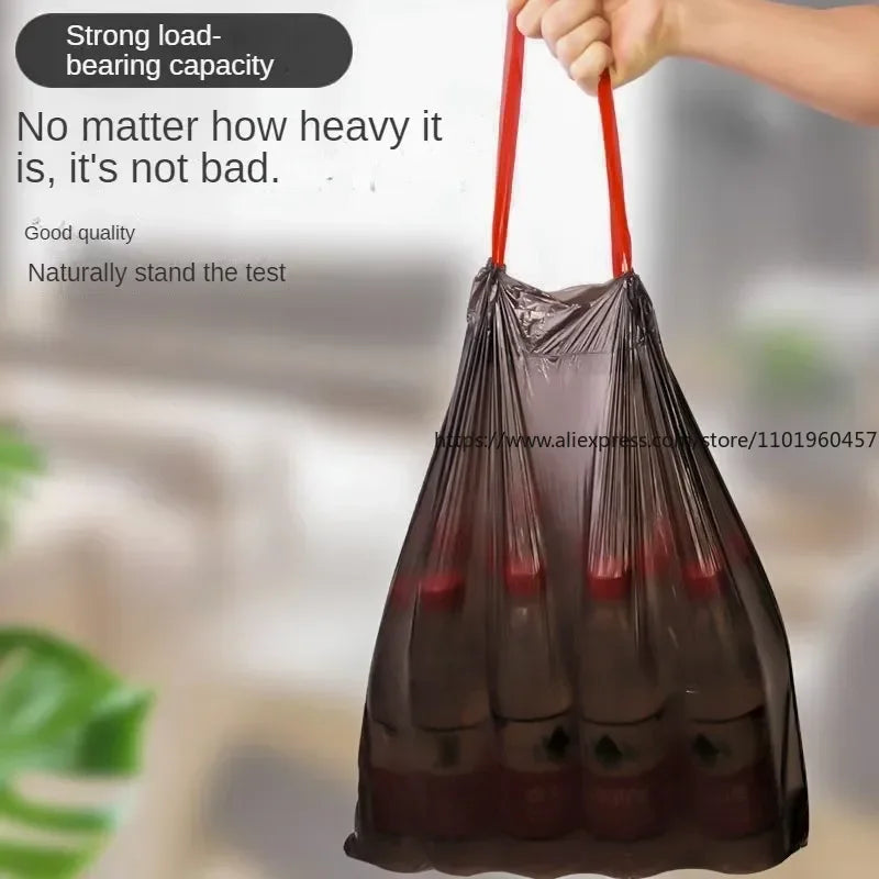 Thickened Drawstring Garbage Bags – Auto-Close Kitchen Trash Bags Drawstring Trash Bags SWANS