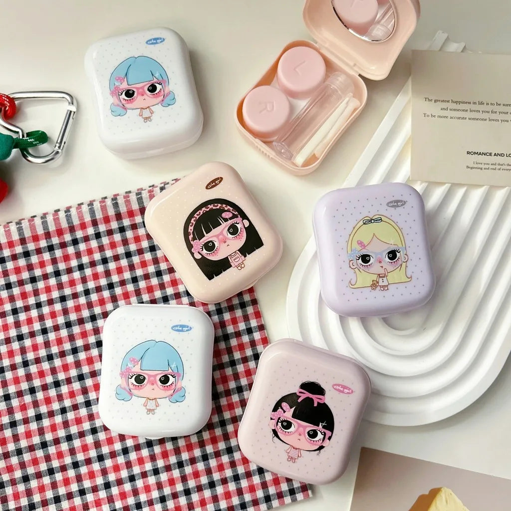 Portable Contact Lens Case Kit with Mirror & Accessories Contact Lens Case SWANS