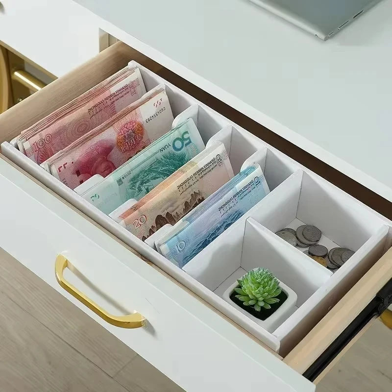 SWANS Plastic Desktop Organizer Drawer & Cash Change Box Desktop Storage Organizer SWANS