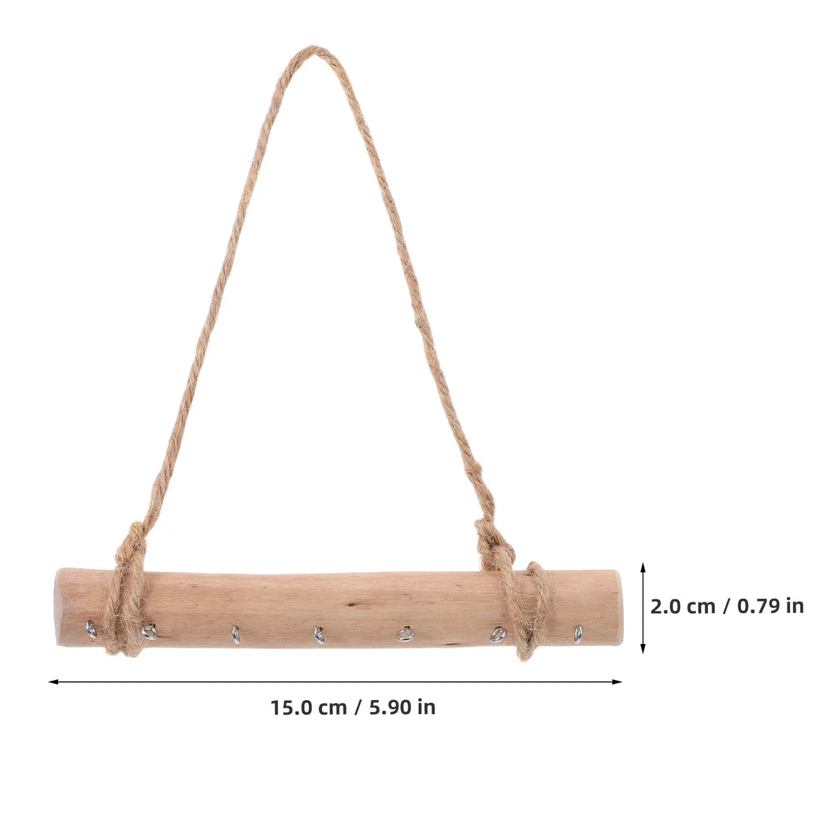Wooden Wind Chime Holder Bar – Driftwood Wall Hook Rack Wall Hook Rack SWANS