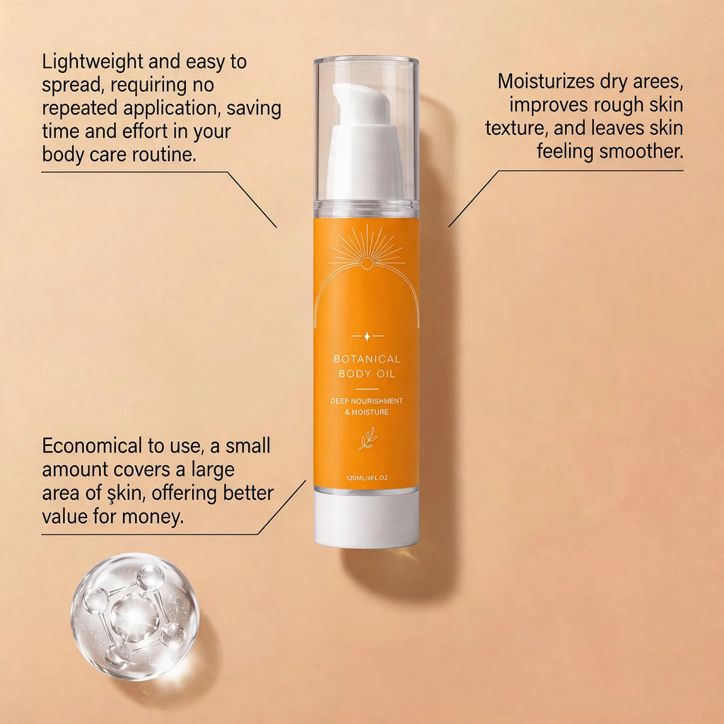 SWANS Botanical Body Oil – Lightweight Moisturizing Oil 120ml Body Massage Oil SWANS