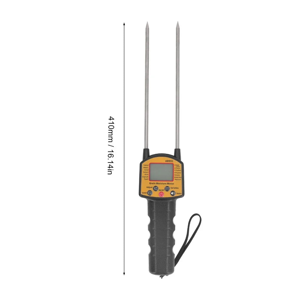 LCD Grain Moisture Meter – Dual Probe & Voice Prompt Grain Moisture Meter SWANS