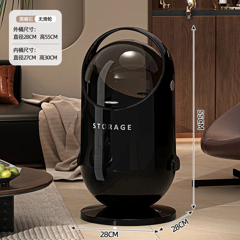 SWANS Rolling Trash Bin with Lid & Wheels – Stylish Home Waste Can Rolling Trash Bin SWANS C