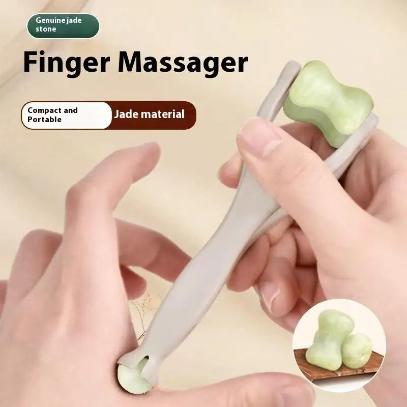 YOVIP Jade Dual-Row Roller Finger Massager – Portable Finger Massager SWANS