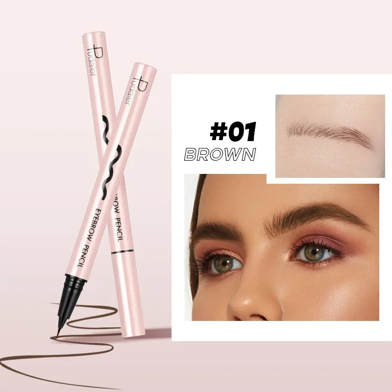 Waterproof Ultra Fine Liquid Eyebrow Pencil – Brown & Black Liquid Eyebrow Pencil SWANS 01 brown