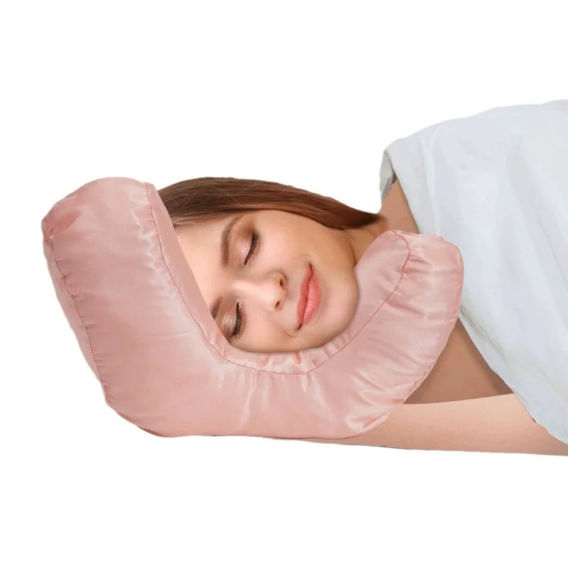 SWANS Anti-Wrinkle Face Contour Sleep Pillow & Neck Cushion Sleep Contour Pillow SWANS