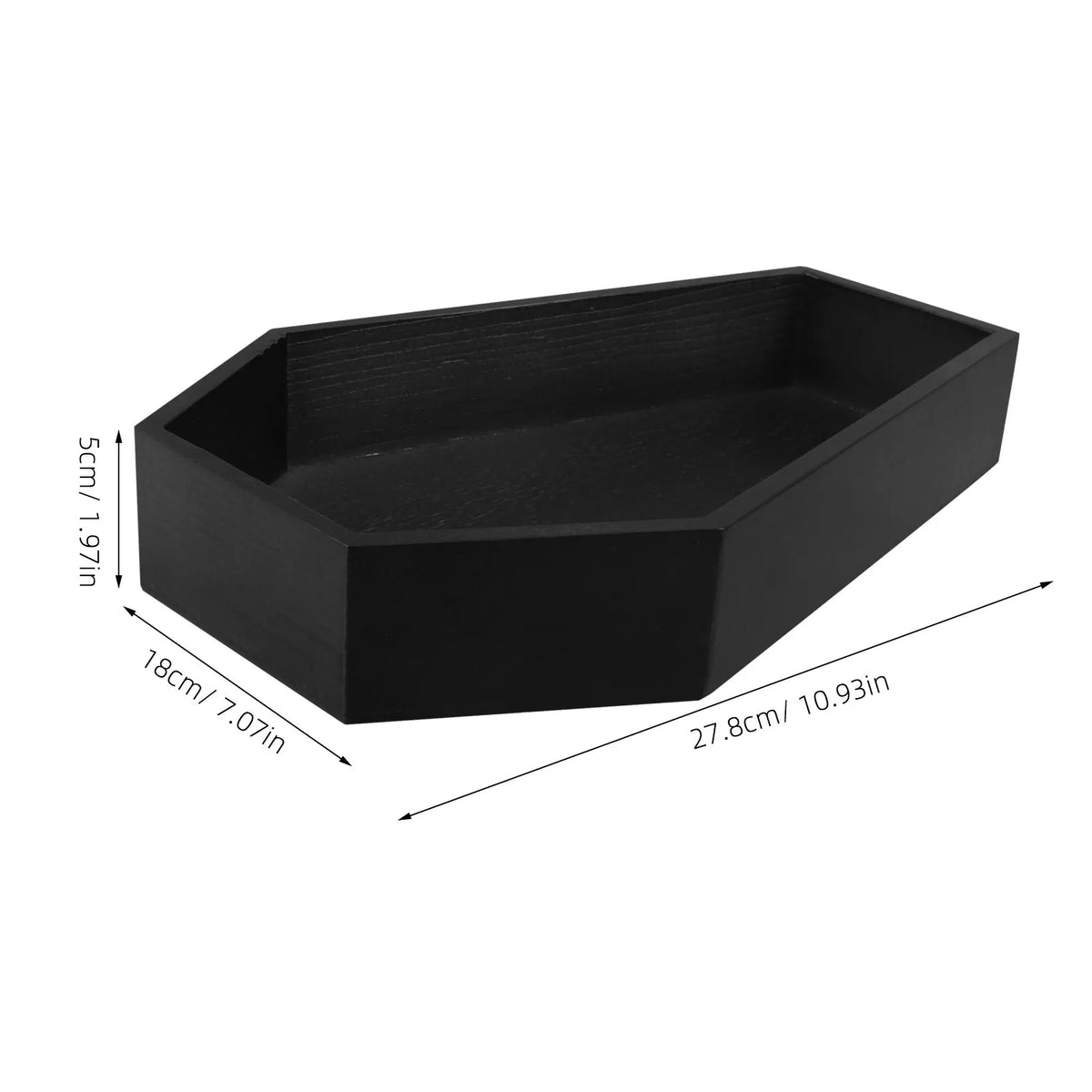 Wooden Coffin Tray – Gothic Halloween Candy & Serving Dish Decorative Serving Tray SWANS