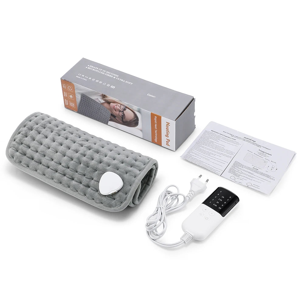 Electric Heating Pad 10-Level Temp & Timer – Washable Body Warmer Electric Heating Pad SWANS EU Plug