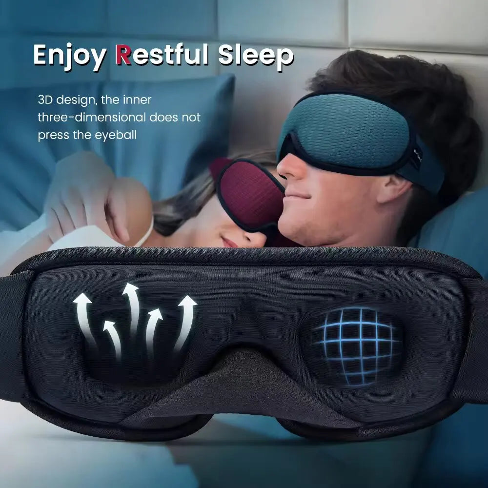 3D Sleep Mask – Total Blackout, Breathable & Adjustable Strap Sleep Eye Mask SWANS