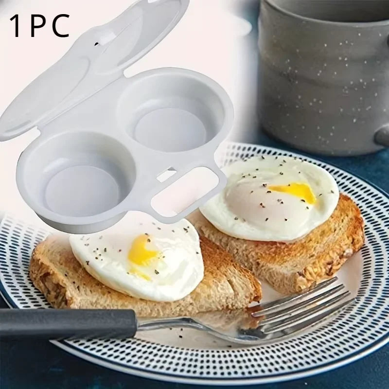 SWANS Microwave Egg Poacher – Round Plastic Egg Steamer Microwave Egg Poacher SWANS