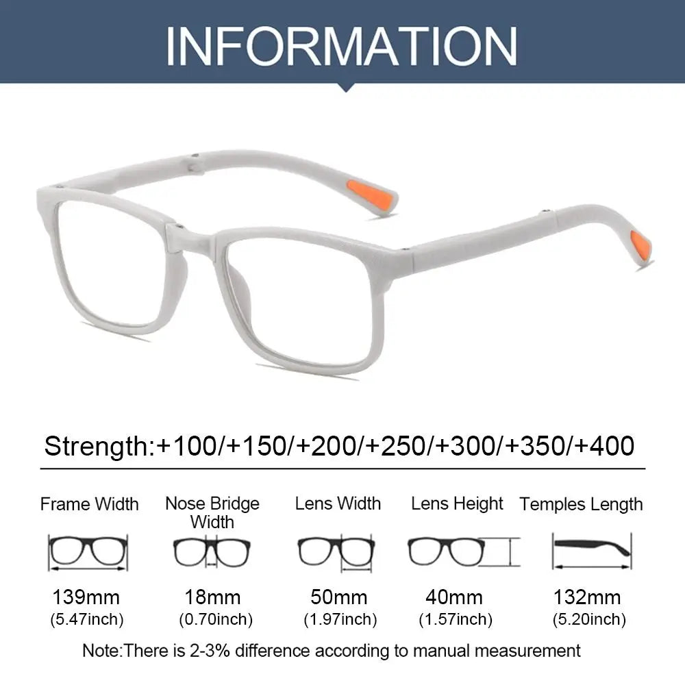 Anti-Blue Light Foldable Reading Glasses with Case – Unisex Reading Glasses SWANS