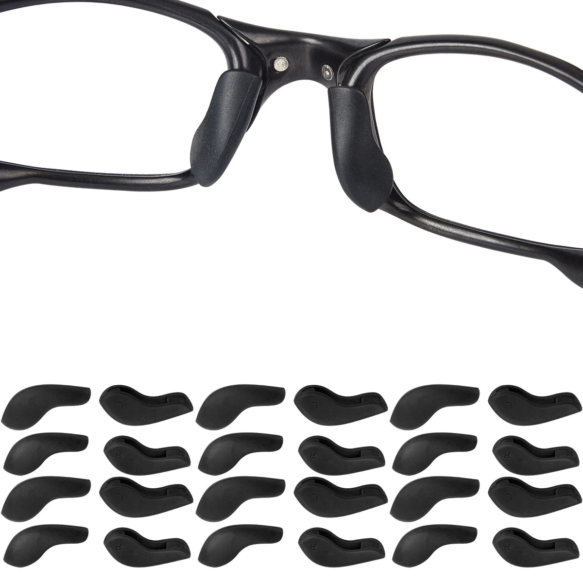Silicone Nose Pads for Oakley X Squared OO6011 – Black Replacement Eyewear Accessories SWANS 6 Pairs