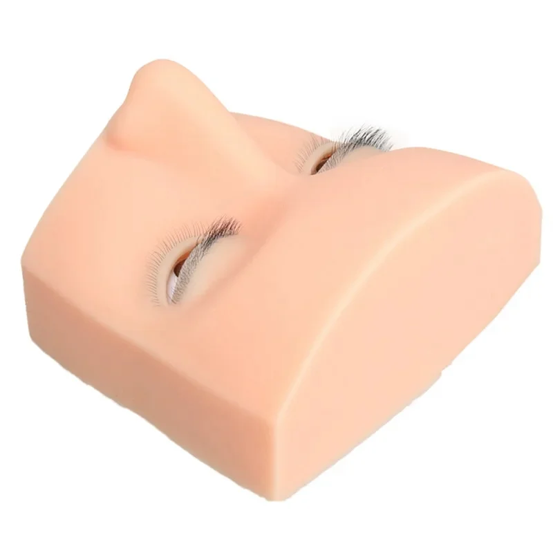 Eyelash Extension Practice Mannequin Head – 3D Silicone Open Eye Lash Practice Mannequin SWANS