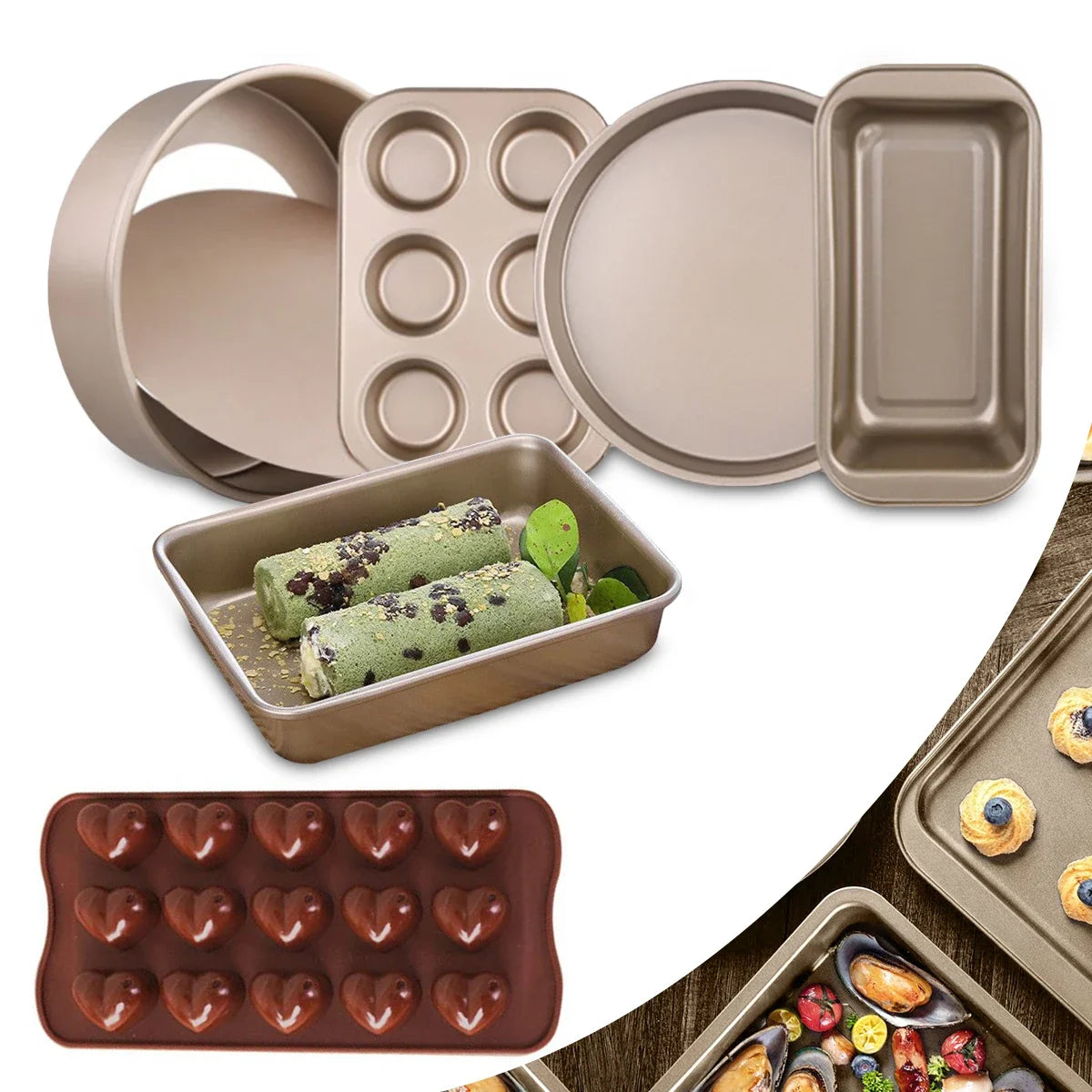 SWANS Non-Stick Carbon Steel Muffin & Cupcake Baking Pan Muffin Baking Pan SWANS