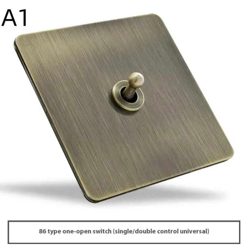 Retro Bronzed Antique Metal EU Wall Toggle Light Switch 1PC Wall Toggle Switch SWANS A1