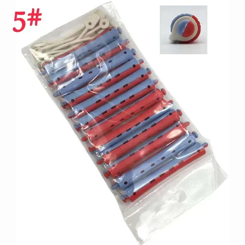12-Pack Cold Wave Hair Perm Rods Set – DIY Curl Styling Hair Perm Rods SWANS
