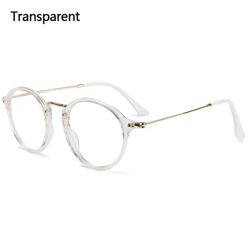 Unisex Vintage Blue Light Blocking Computer Glasses | Alloy Frame Blue Light Glasses SWANS Transparent