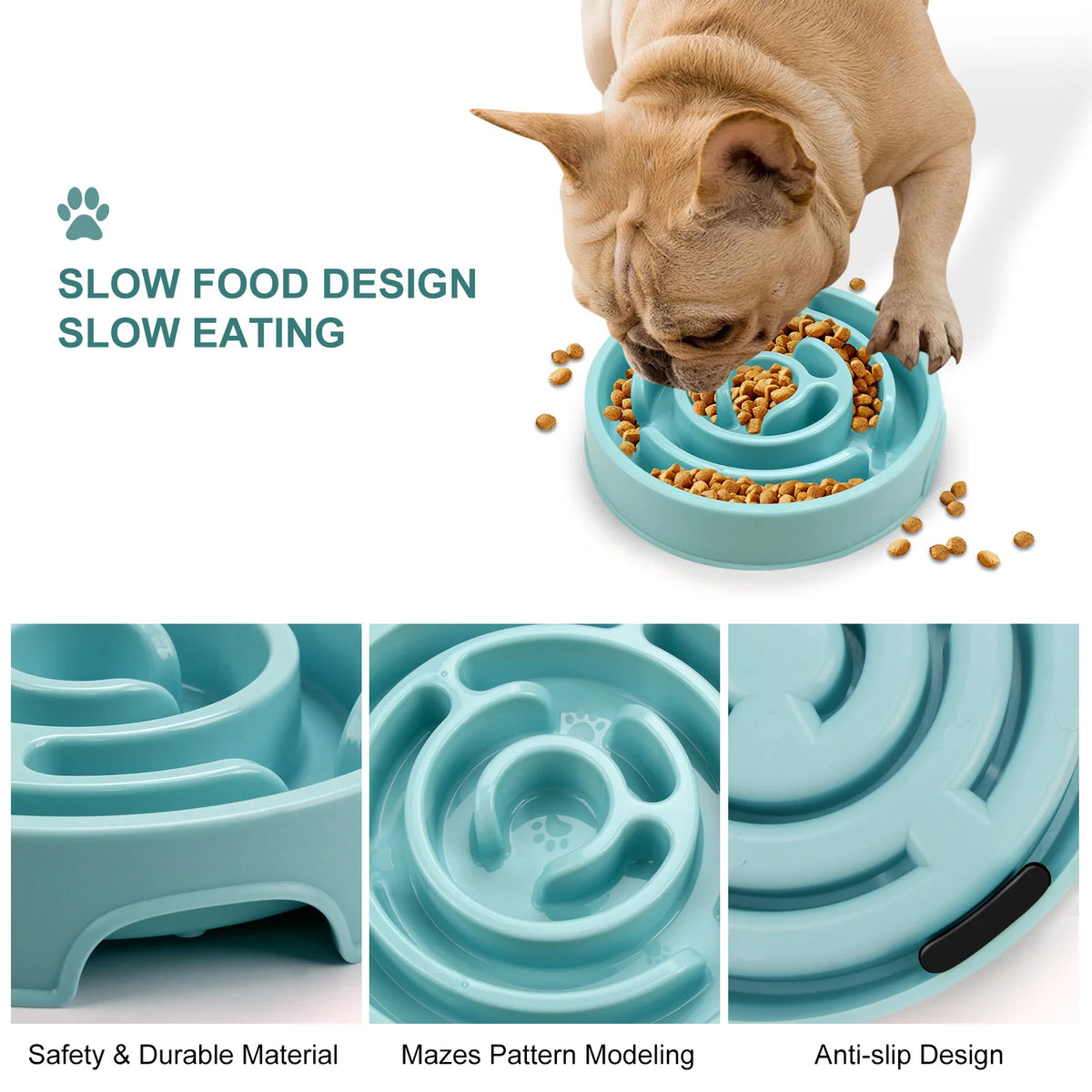 SWANS Pet Slow Feeder Bowl – Non-Slip for All Pet Sizes Slow Feeder Bowl SWANS