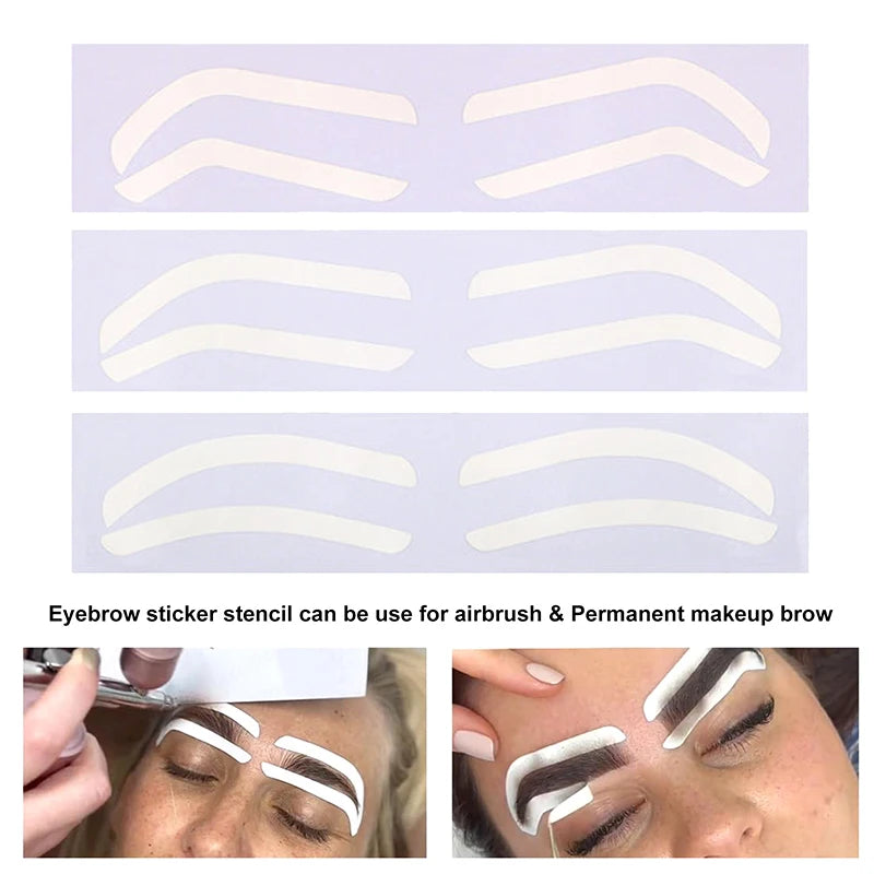 10-Pair Eyebrow Stencil Stickers – Microblading Brow Shape Eyebrow Stencil Stickers SWANS