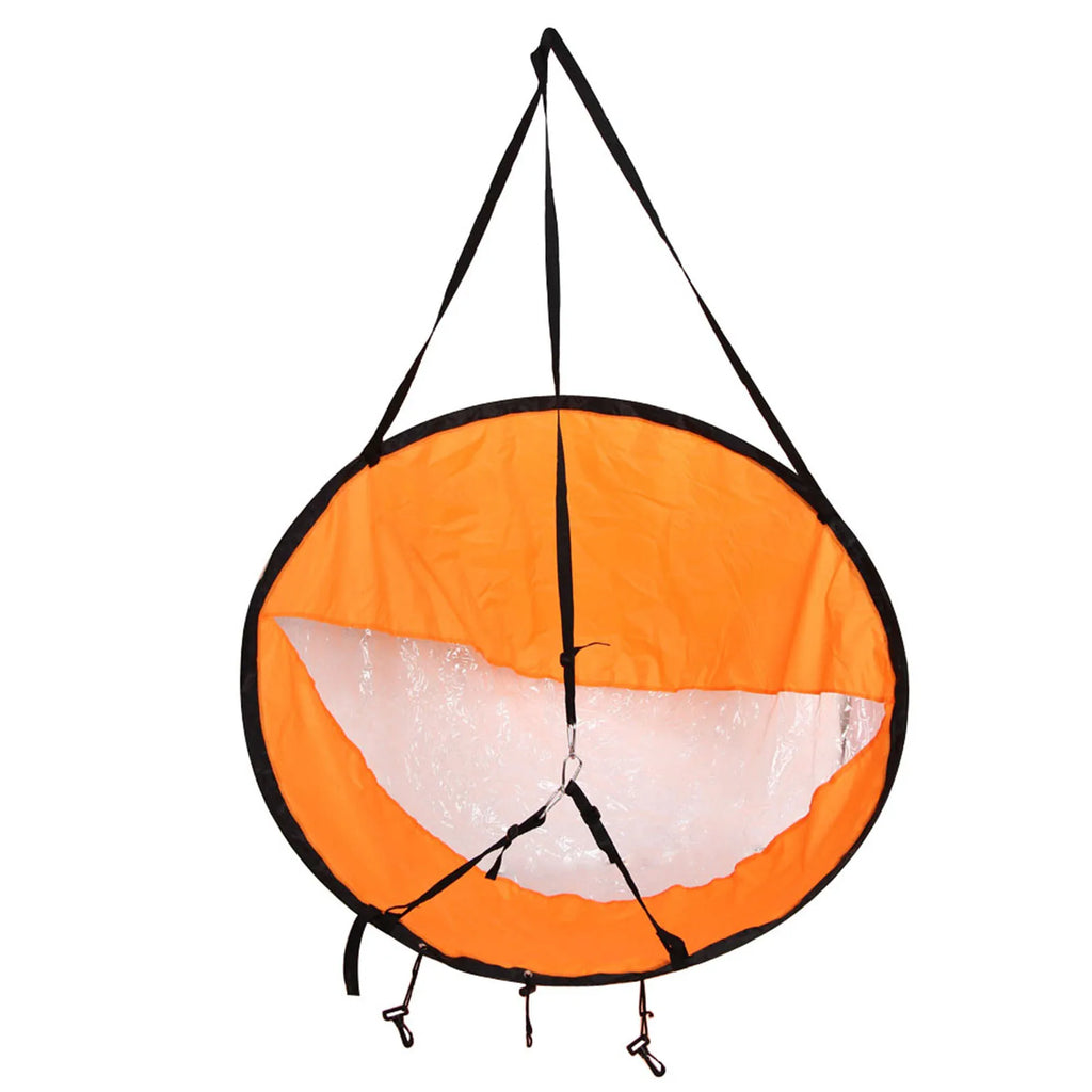 Foldable Kayak Wind Sail – UV Protection & Clear View Window Kayak Wind Sail SWANS Orange