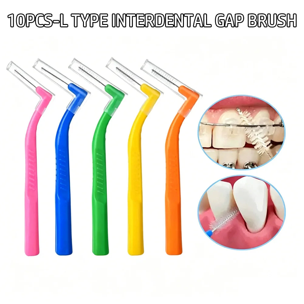 SWANS L-Type Interdental Brushes – Soft Bristle 10-Pack Interdental Brush SWANS