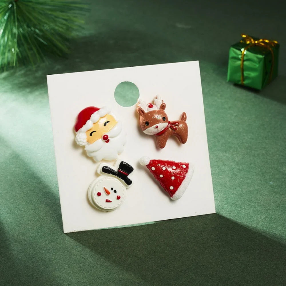 Christmas Brooch Set – Santa, Candy Cane & Reindeer Pins Christmas Brooch Set SWANS