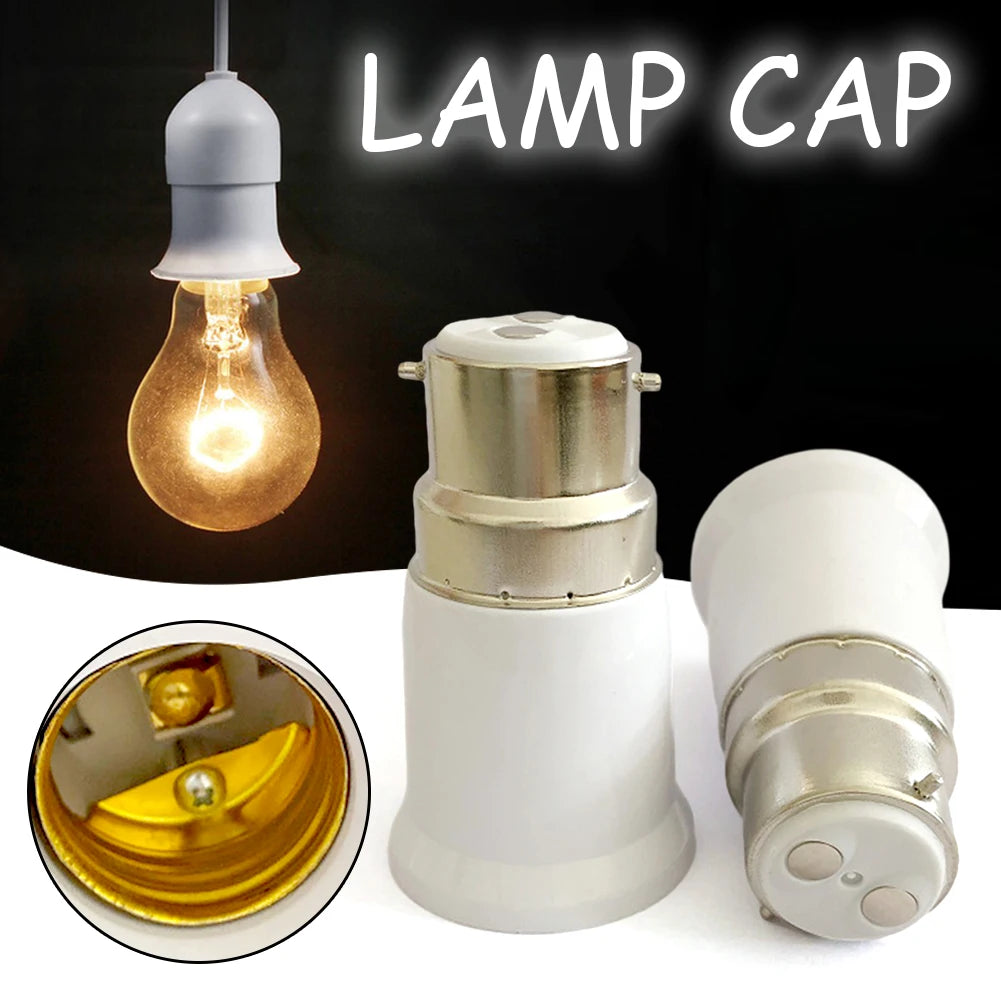 B22 to E27 Socket Adapter – Fireproof Bulb Converter 110V 220V Lamp Socket Adapter SWANS