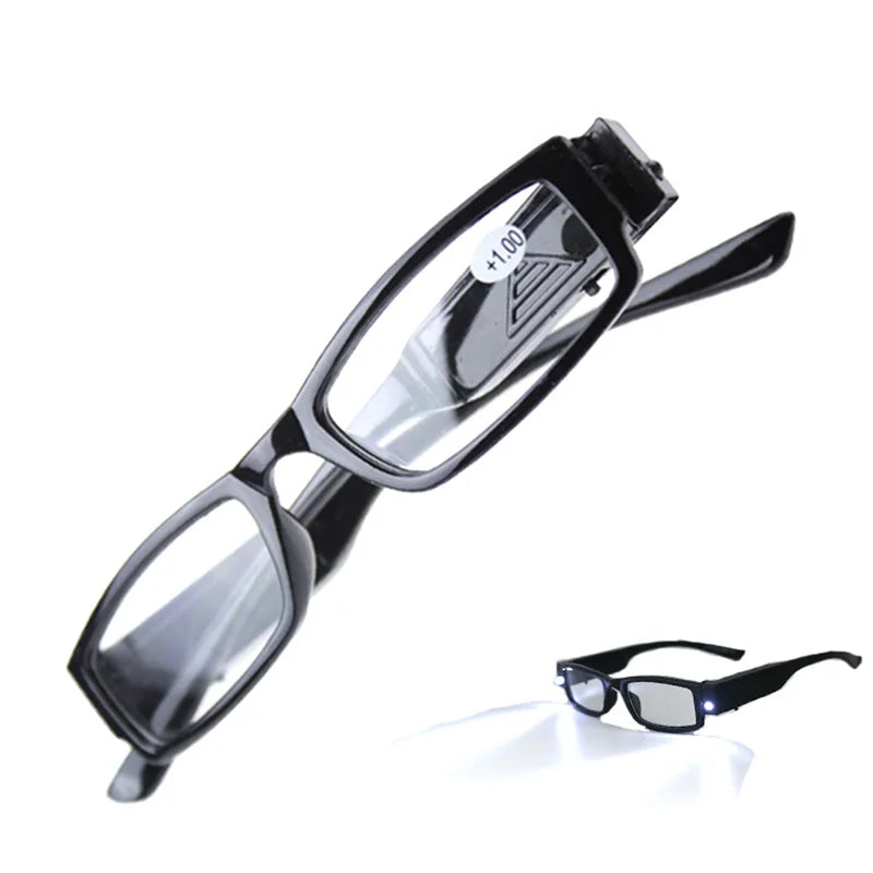 KLASSNUM LED Reading Glasses Magnifier +1 to +4 Diopter LED Reading Glasses SWANS