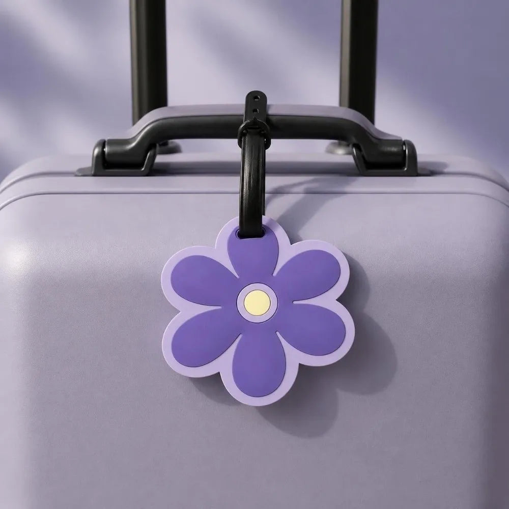 Flower Luggage Tag with Signature Card | Travel Bag ID Tag Luggage Tag SWANS
