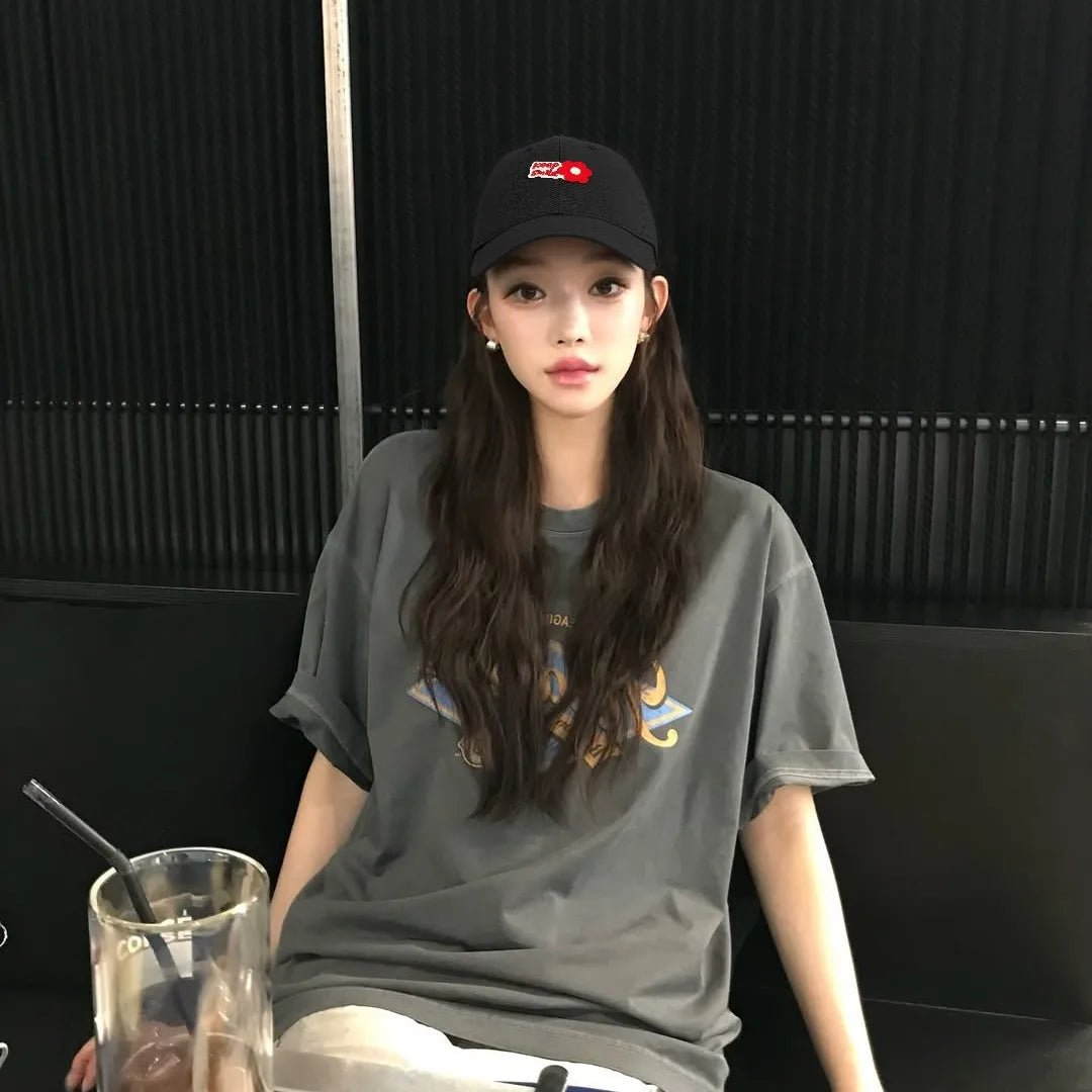 Women's Floral Embroidered Baseball Cap – Adjustable Cotton Hat Baseball Cap SWANS