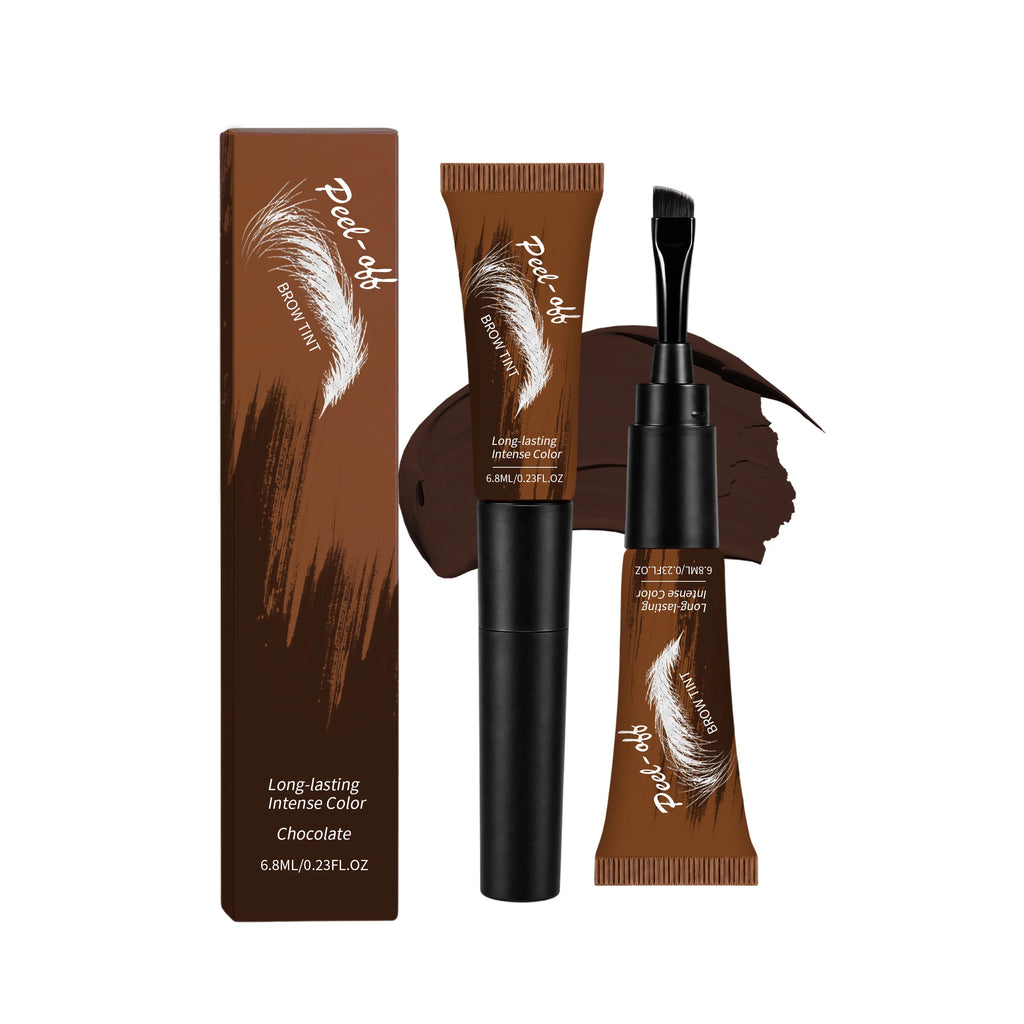 Peel Off Eyebrow Tint Gel – 5 Shades, Waterproof Long-Lasting Eyebrow Tint Gel SWANS Chocolate color