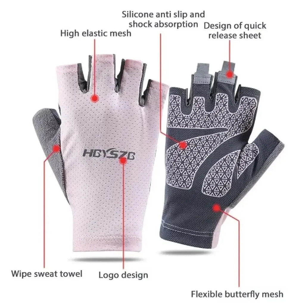 SWANS Unisex Fingerless Gloves – Cycling, Gym & Outdoor Fingerless Sport Gloves SWANS