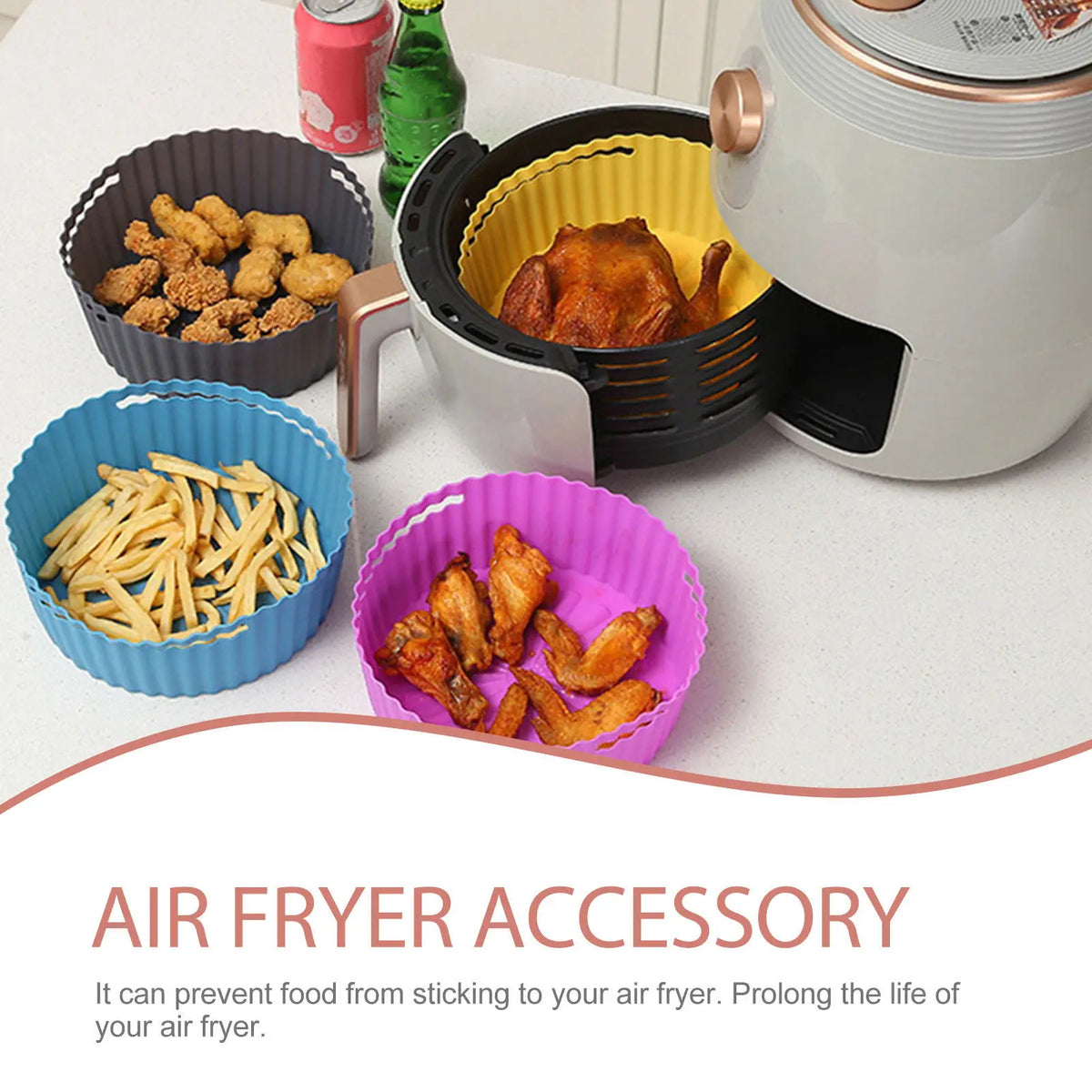 SWANS Reusable Silicone Non-Stick Air Fryer & Baking Mat Silicone Baking Mat SWANS