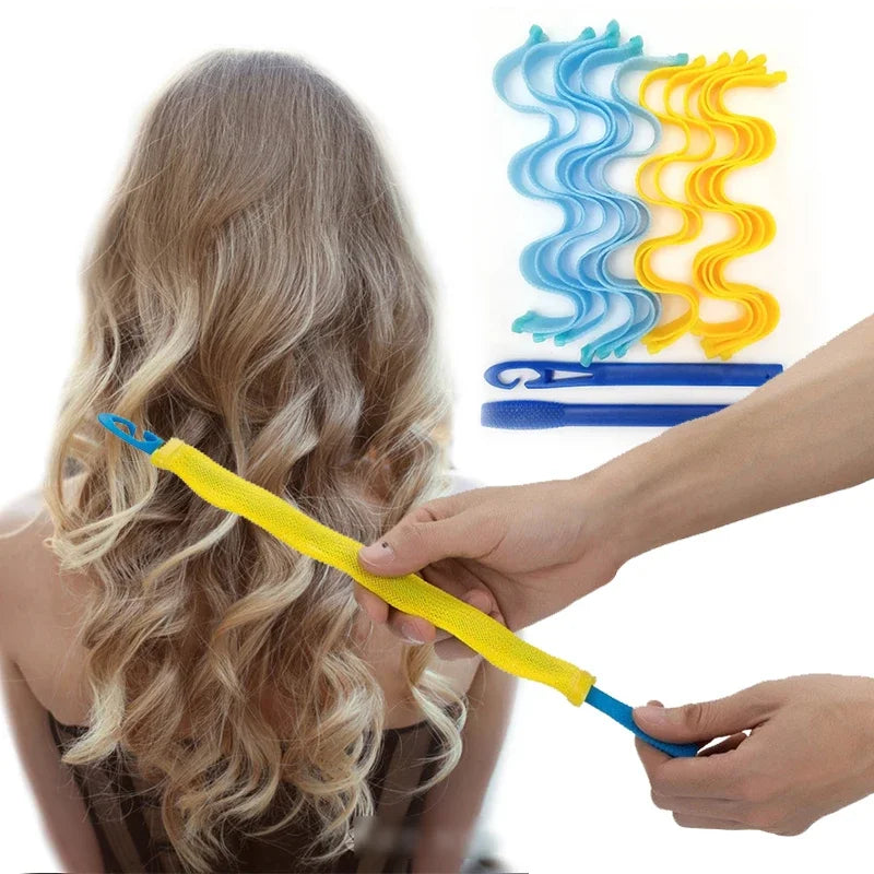 Heatless Hair Curling Rollers – No Heat Foam Styling Set Heatless Hair Curlers SWANS