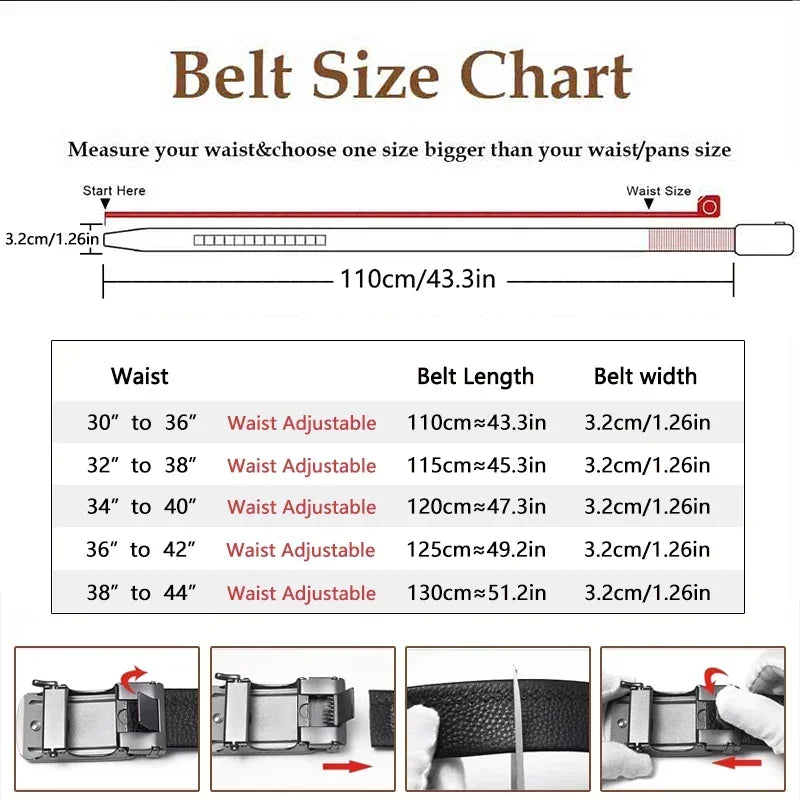 Men's Ratchet Belt – Chevron Buckle & Grid Pattern PU Leather Men's Ratchet Belt SWANS