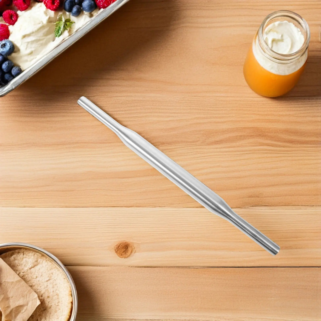 37cm Stainless Steel Rolling Pin – Nonstick Heavy-Duty Dough Roller Rolling Pin SWANS