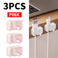 Cable Management Clips – Desk Mouse & Charging Cable Organizer Cable Management Clips SWANS PINK 3PCS