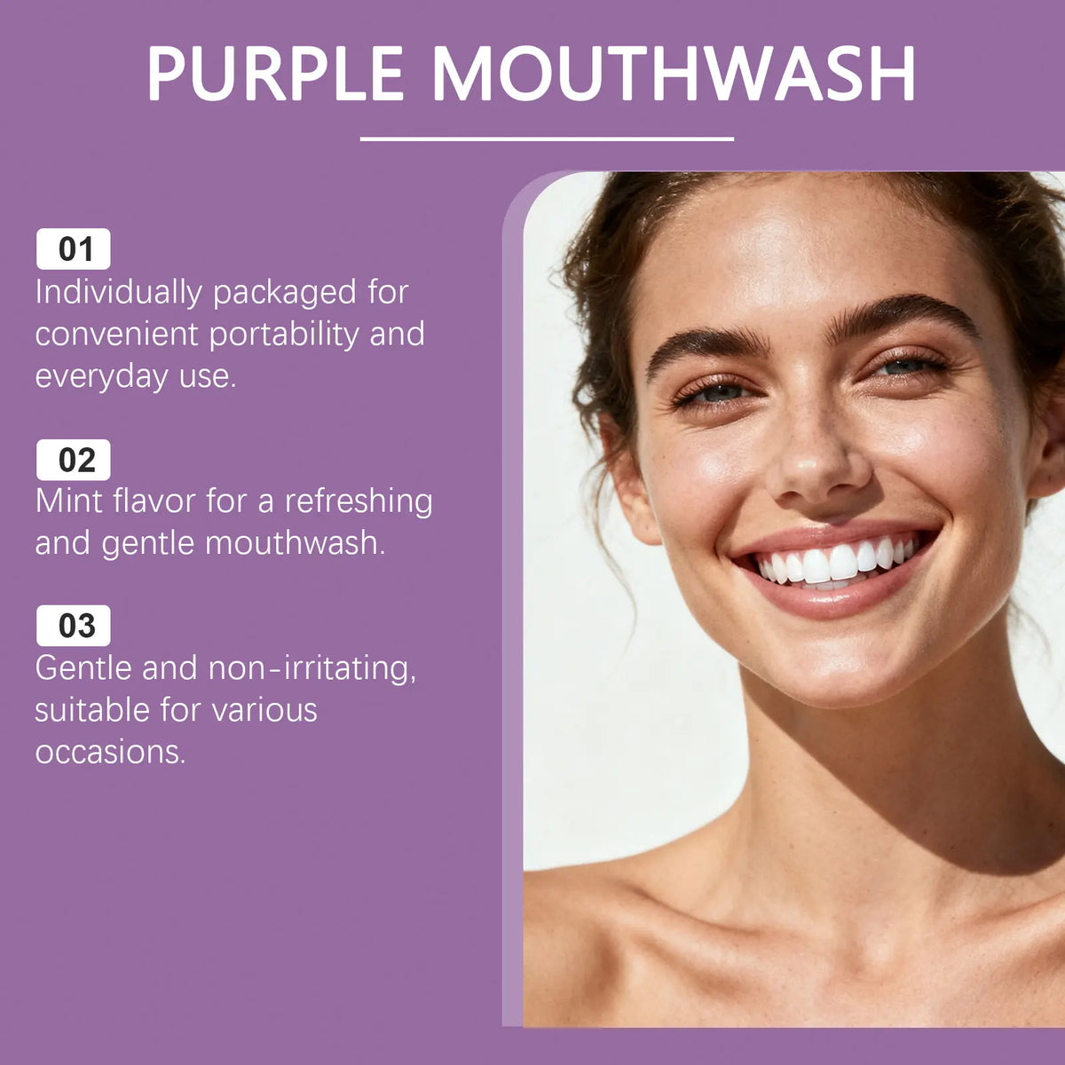 Purple Mouthwash Teeth Whitening Color Correcting – 20 Pack Whitening Mouthwash SWANS