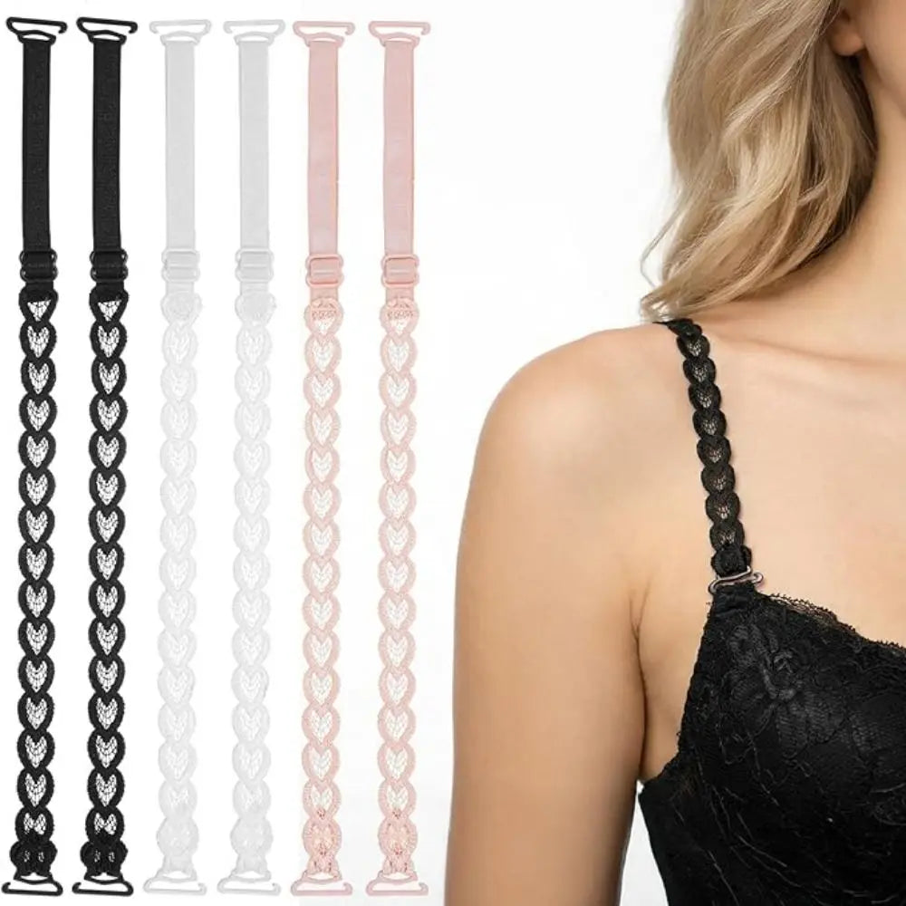 Removable Lace Floral Bra Straps – Adjustable & Anti-Slip Decorative Bra Straps SWANS