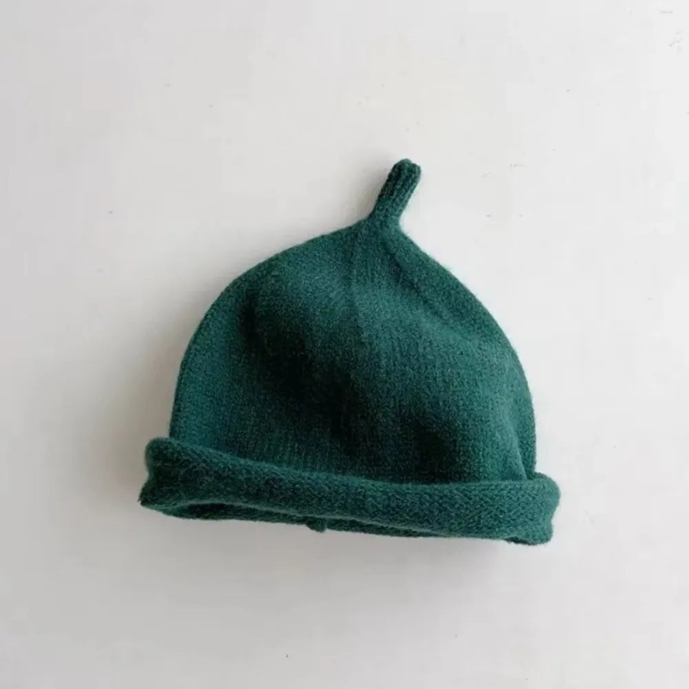 Kids Winter Knit Beanie Hat – Warm Cotton Baby Cap Ages 1–4 Kids Winter Beanie SWANS Dark Green