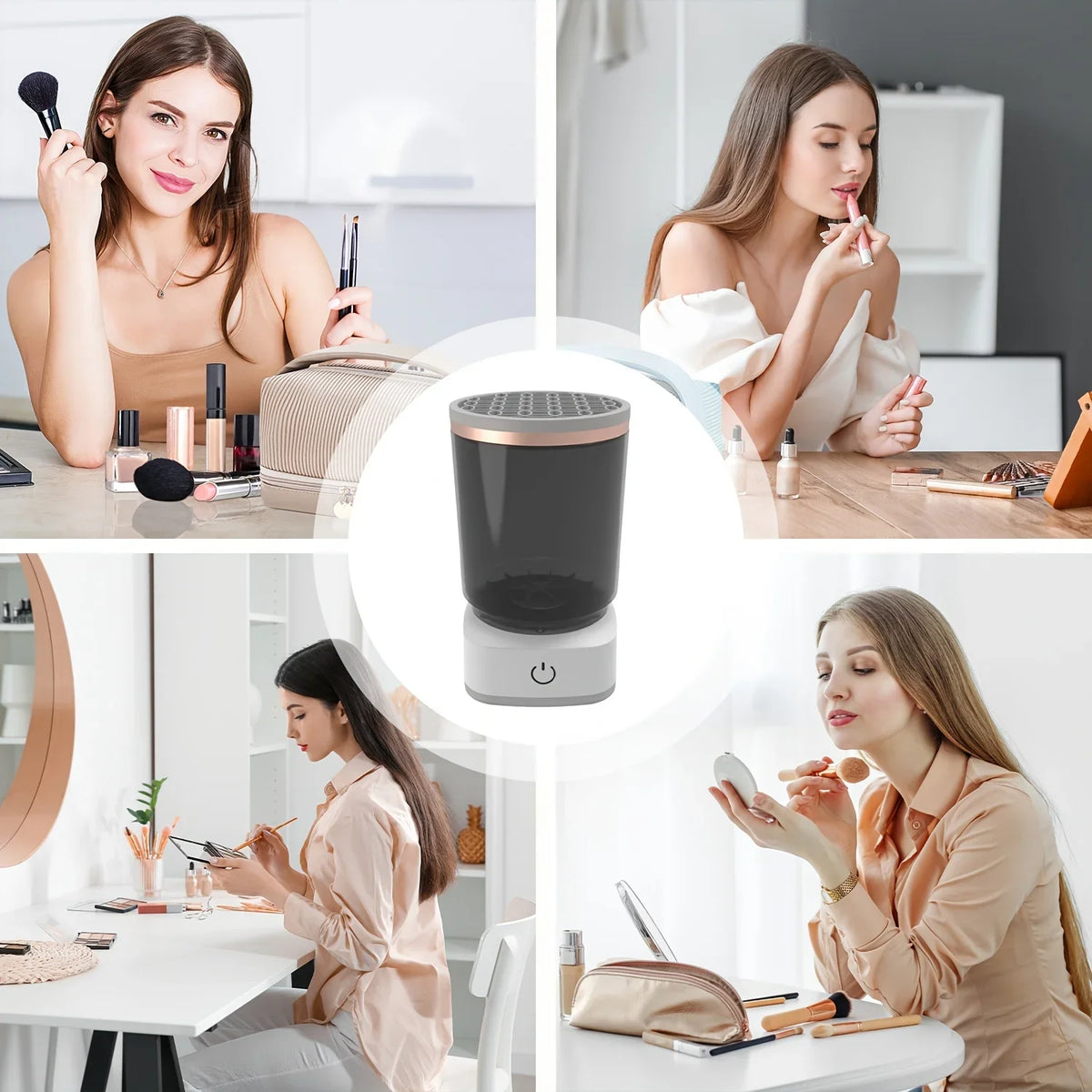 Electric Makeup Brush Cleaner – Auto Deep Clean All Brushes Makeup Brush Cleaner SWANS