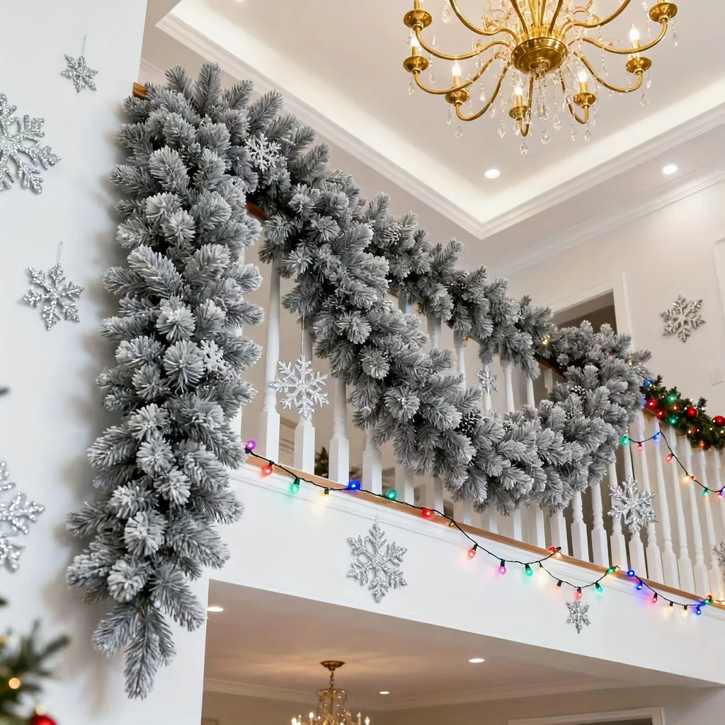 Luxury Snowy Pine Garland – Artificial Christmas Decoration Christmas Garland SWANS